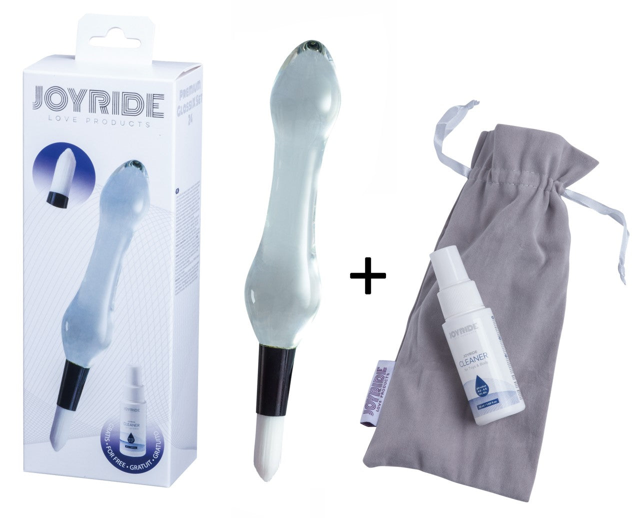 JOYRIDE - GlassiX Set - Hand gefertigter Glas-Dildo