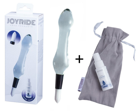 JOYRIDE - GlassiX Set - Hand gefertigter Glas-Dildo
