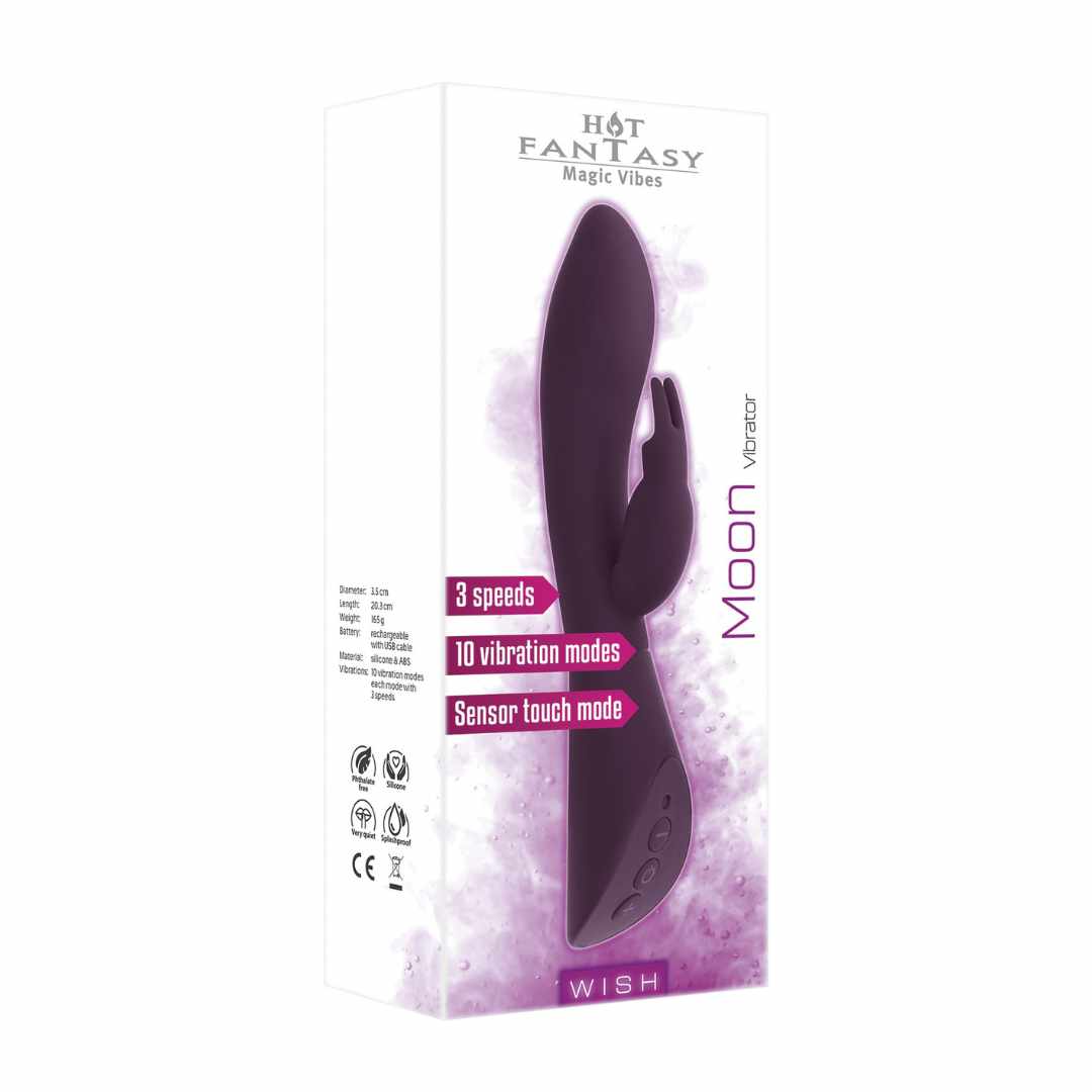 HOT FANTASY WISH Moon Vibrator purplish red