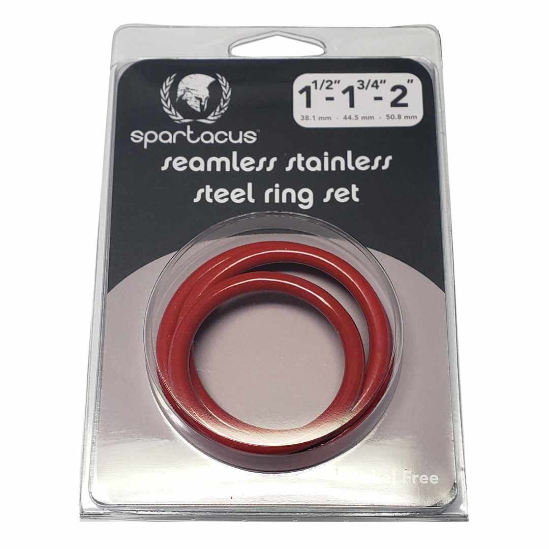 SPARTACUS Seamless Stainless Steel C-Ring Set-1.5", 1.75" & 2"