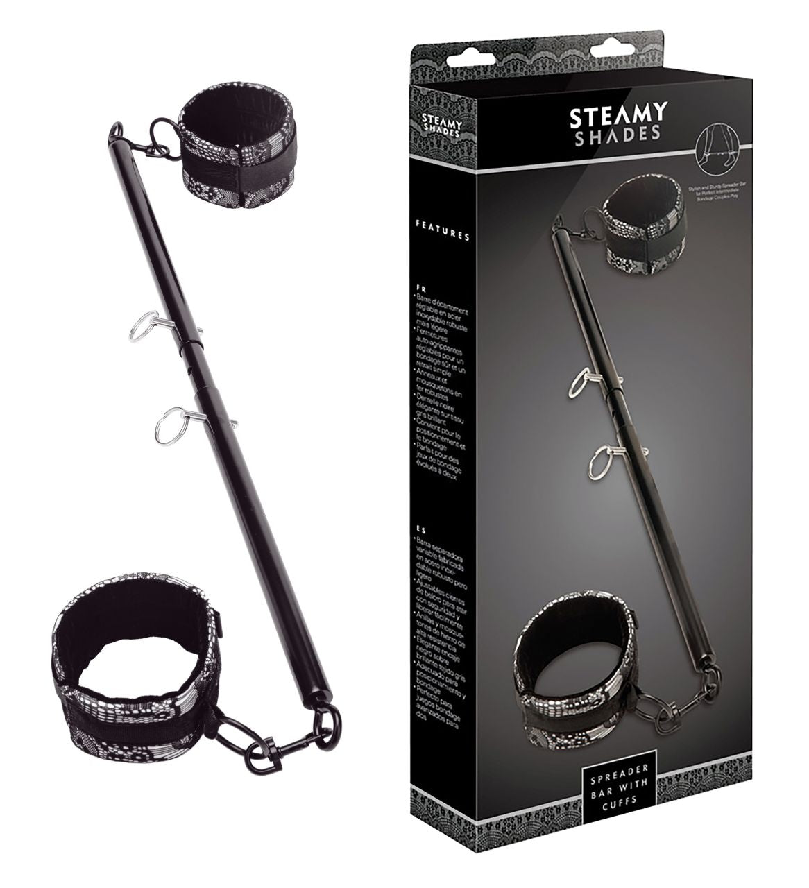STEAMY SHADES - Spreizstange mit Handfesseln