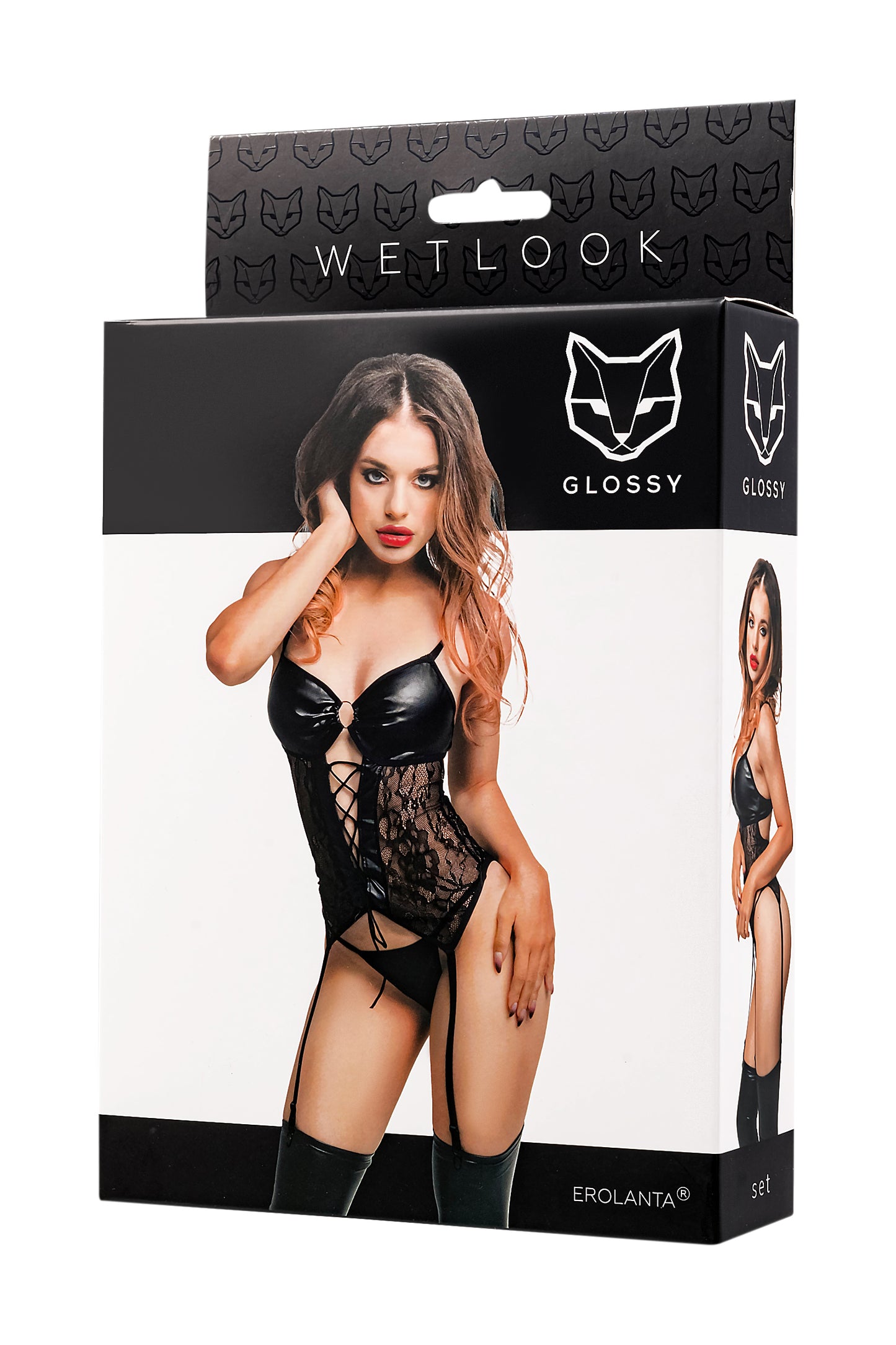 Glossy - Wetlook Set - Top und Panty