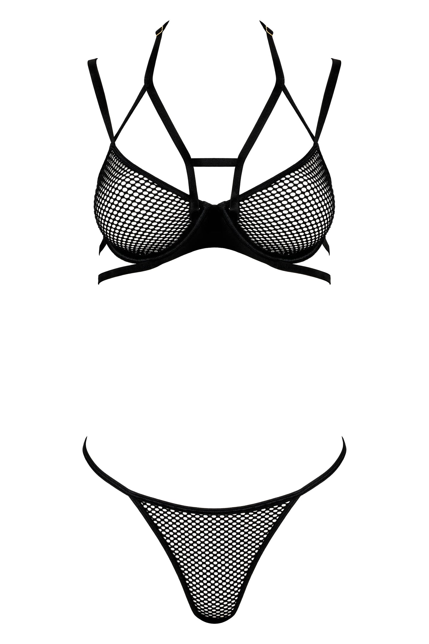 Zweiteiliges Dessous-Set mit Neckholder-BH und String