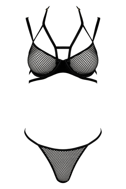 Zweiteiliges Dessous-Set mit Neckholder-BH und String