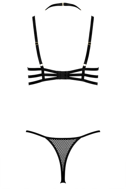Zweiteiliges Dessous-Set mit Neckholder-BH und String