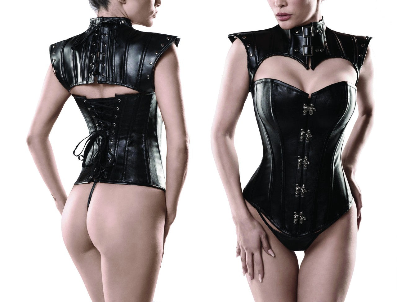 Grey Velvet - Corsage mit Schulterteil S (model 2)