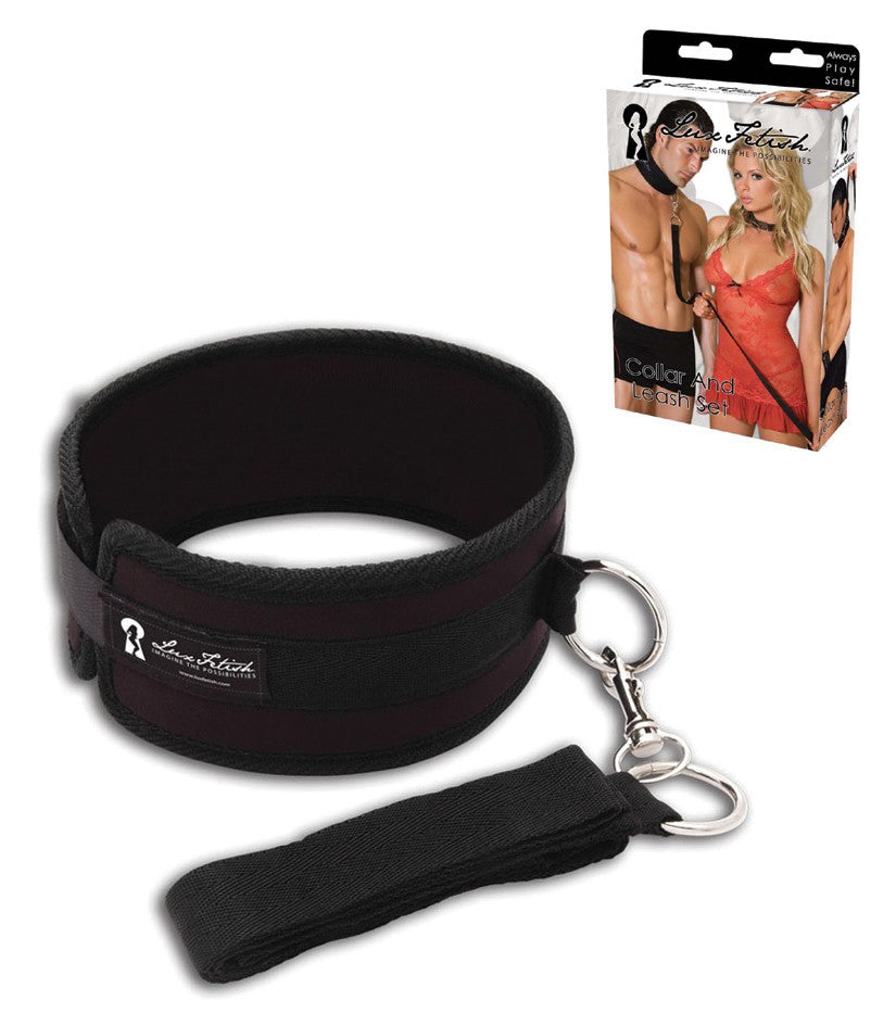 Lux Fetish - Halsband mit Innenpolsterung und Leine