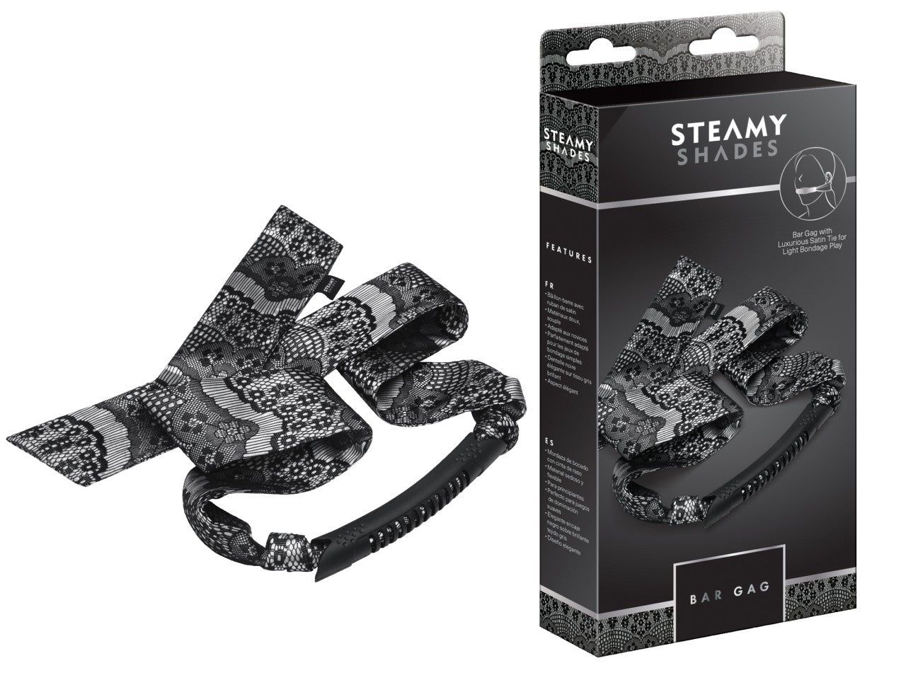 STEAMY SHADES - Stangenknebel mit Satinband
