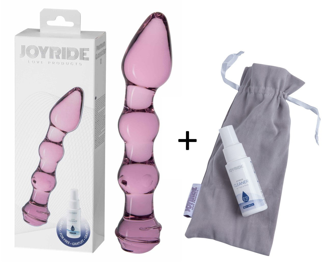 JOYRIDE - GlassiX Set - Hand gefertigter Glas-Dildo