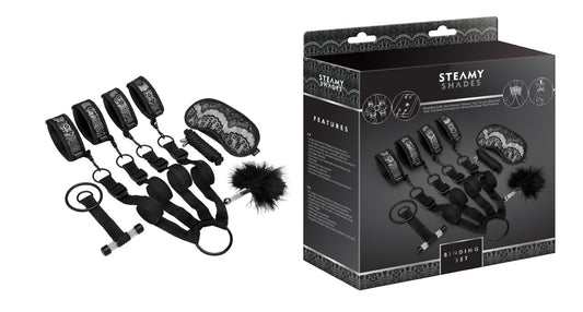 STEAMY SHADES - Fessel-Set aus Stoff