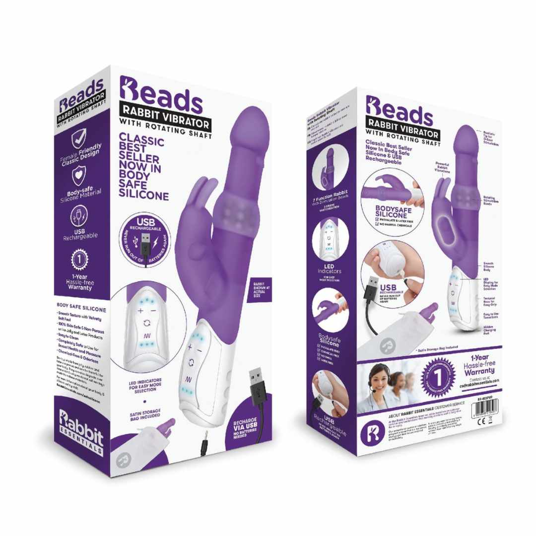 Rabbitvibrator „Beads with rotating shaft“ - OH MY! FANTASY