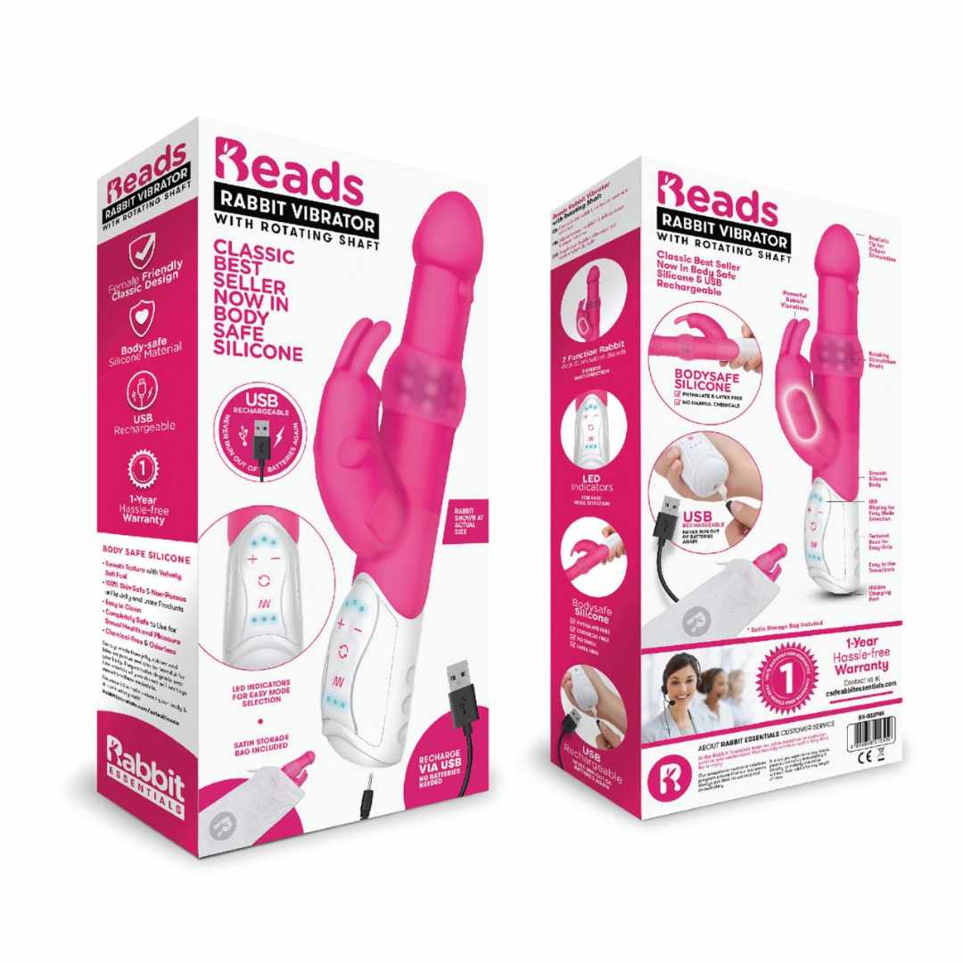 Rabbitvibrator „Beads with rotating shaft“ - OH MY! FANTASY