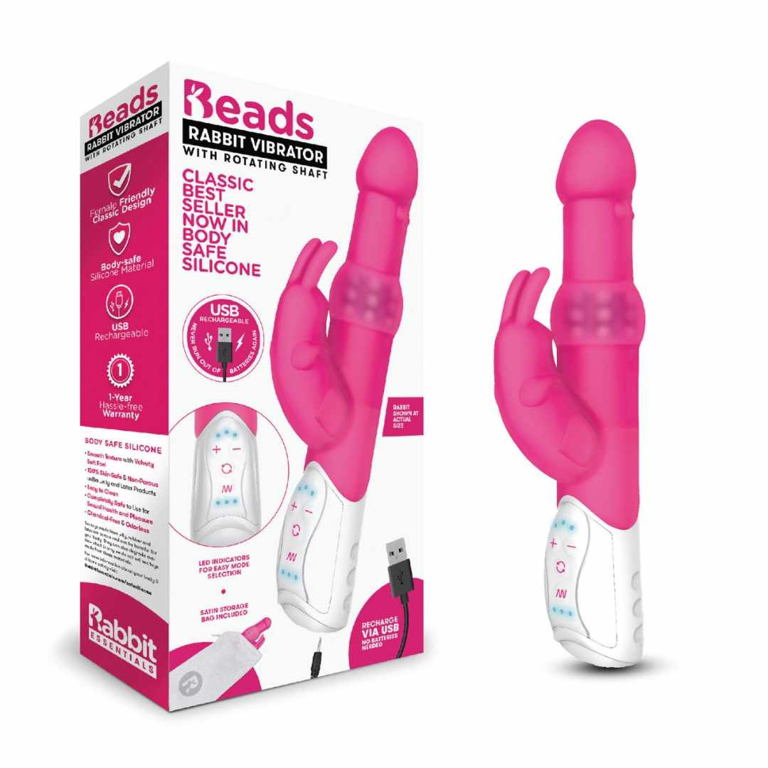 Rabbitvibrator „Beads with rotating shaft“ - OH MY! FANTASY