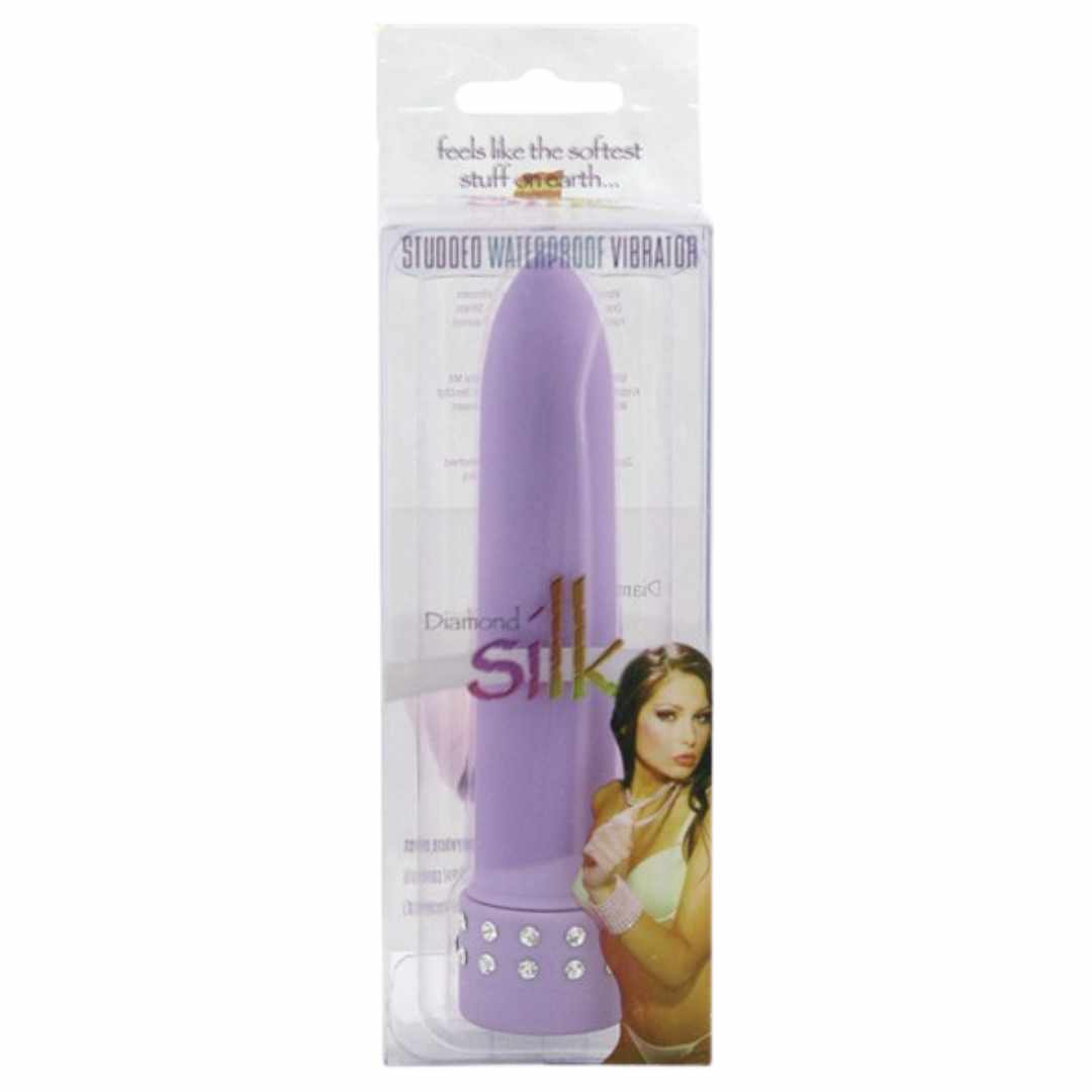 Diamond Silk Vibrator lilac 11cm