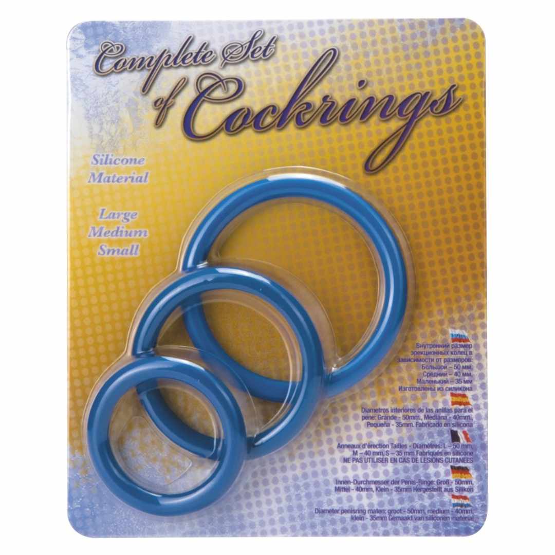 Set of Cockrings blue 35-40-50mm