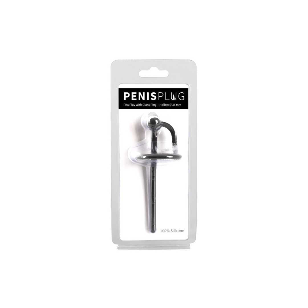 Penisplug „Piss Play With Glans Ring“ mit Eichelring