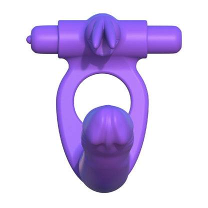 Vibro-Penisring „Silicone Double Penetrator Rabbit“ mit Analdildo - OH MY! FANTASY