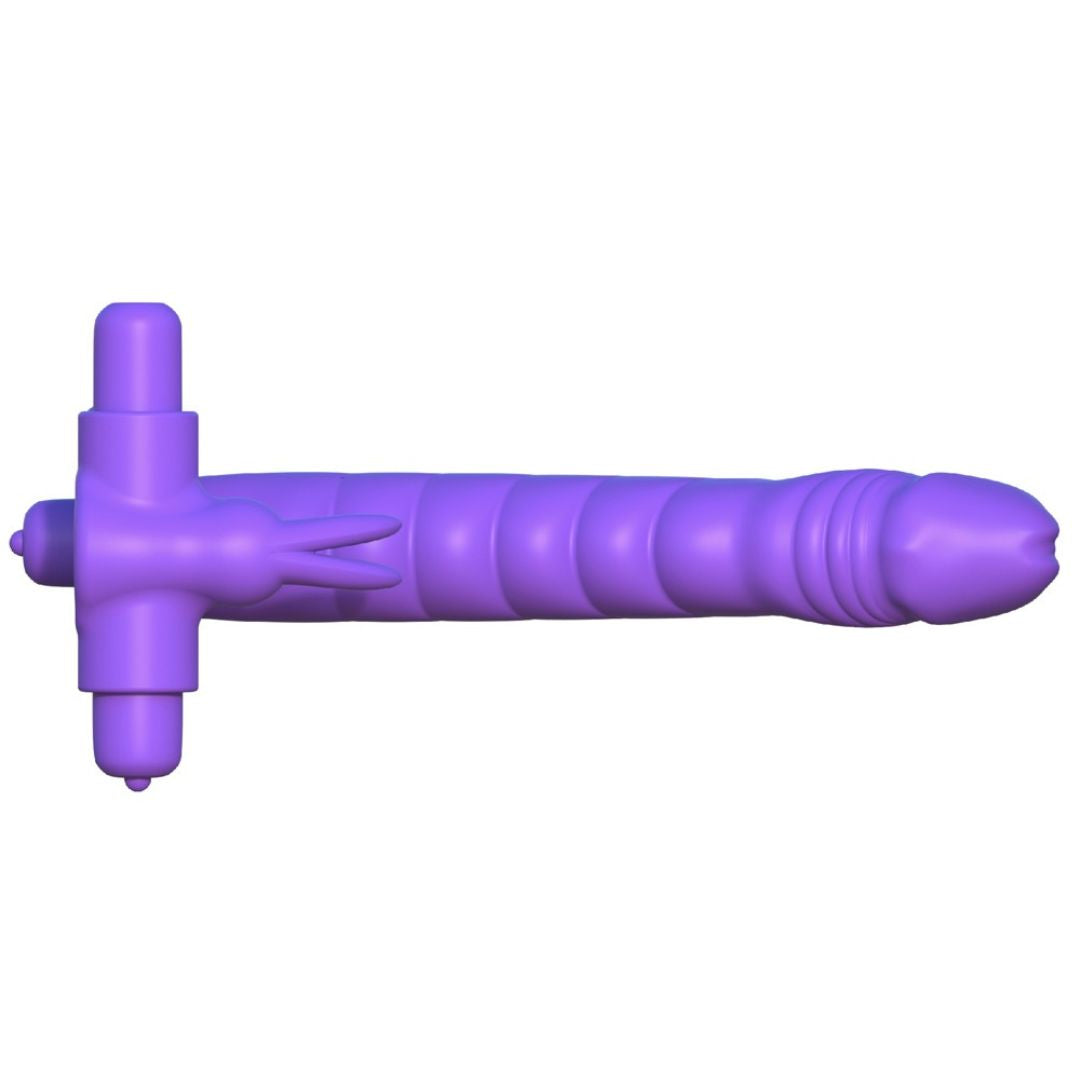 Vibro-Penisring „Silicone Double Penetrator Rabbit“ mit Analdildo - OH MY! FANTASY