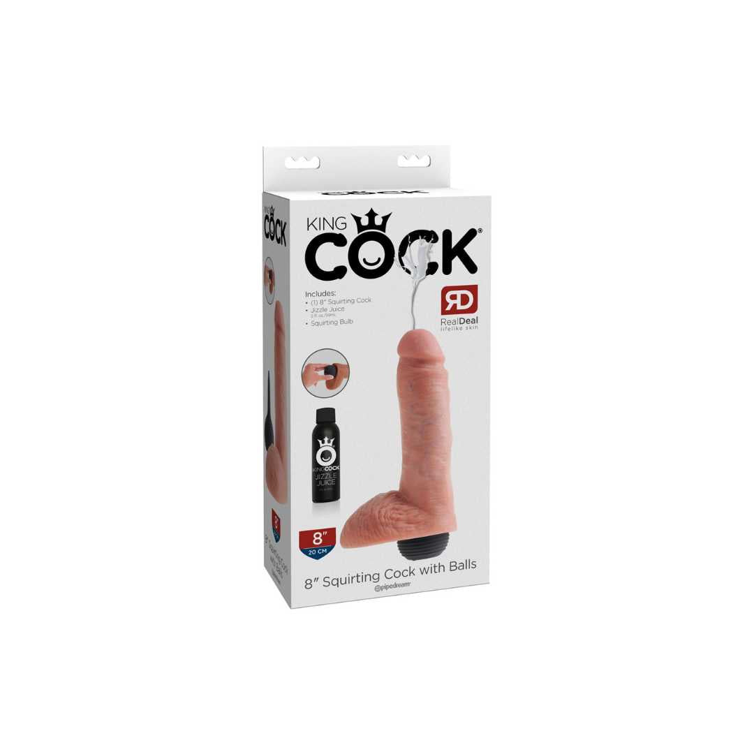  Dildo „8" Squirting Cock with Balls“