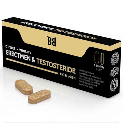 BLACKBULL BY SPARTAN - ERECTMEN & TESTOSTERID POWER UND TESTOSTERON FÜR MÄNNER 4 C PSULAS