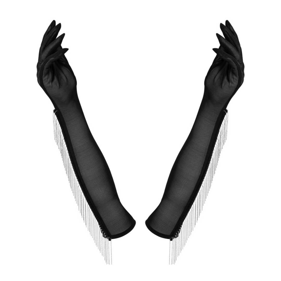 Handschuhe „Milladis“ mit Kettchen-Fransen