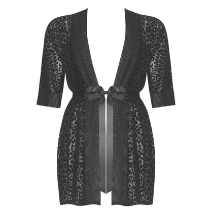 Peignoir mit Samt-Leoparden-Print-Muster - OH MY! FANTASY