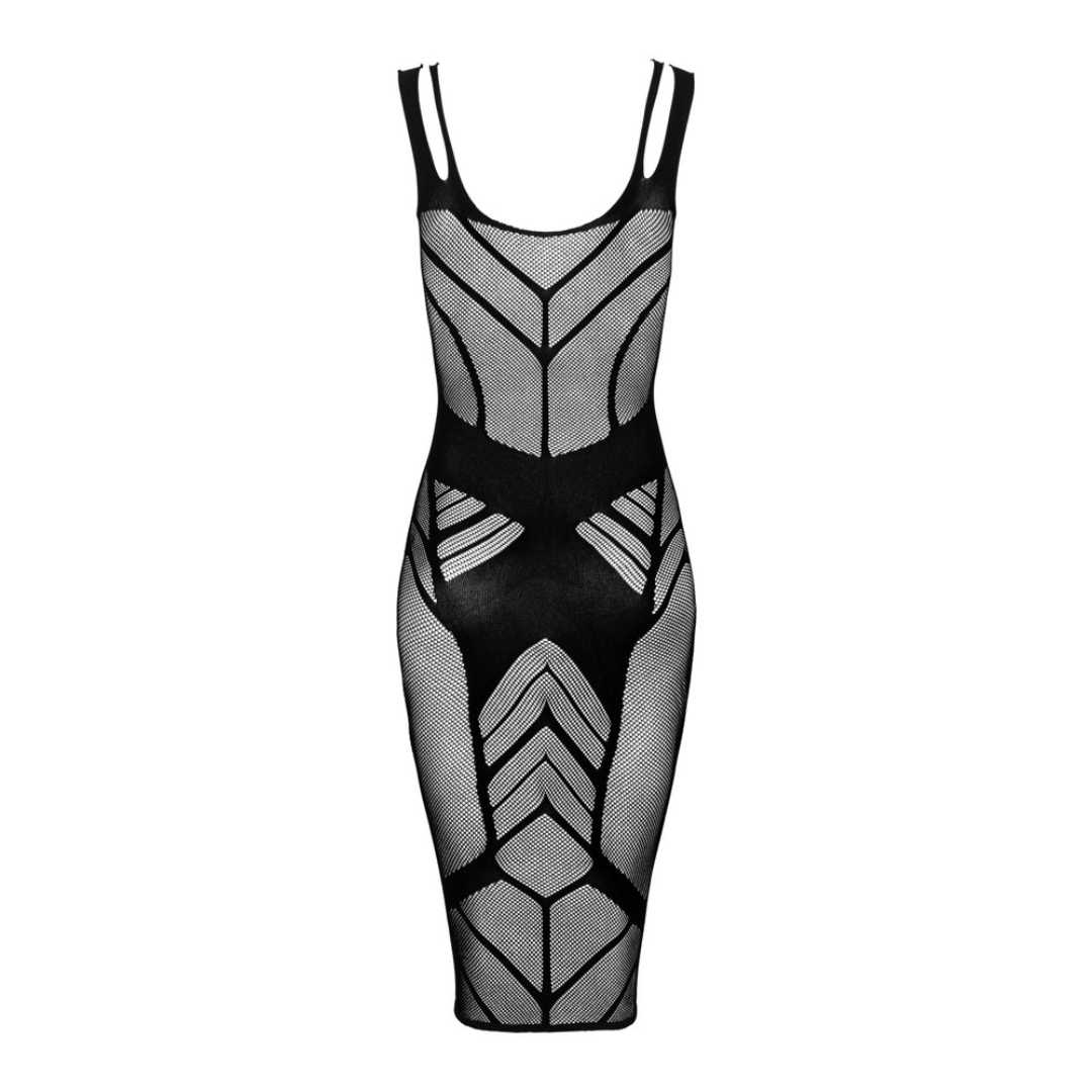 Sexy Netz-Kleid in Midi-Lange