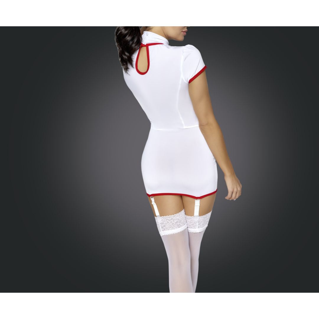 Kleid mit Strapsen im Krankenschwester-Look