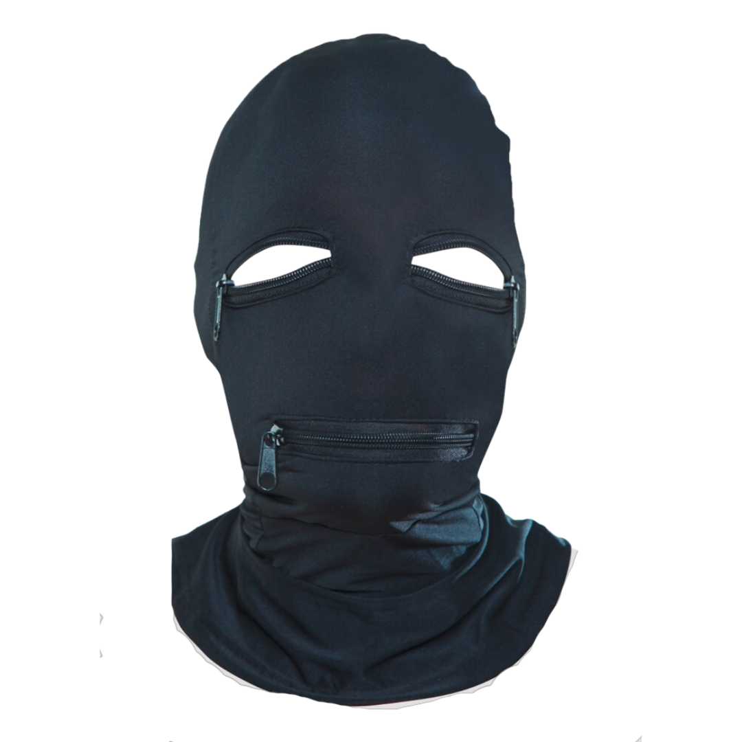  Kopfmaske „Zipper Face Hood“ aus elastischem Stoff