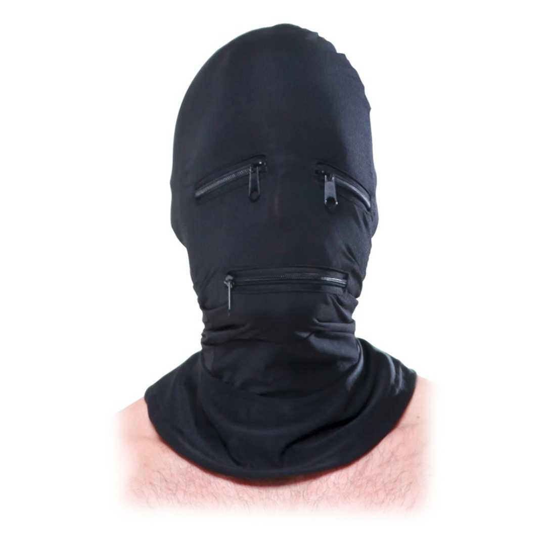  Kopfmaske „Zipper Face Hood“ aus elastischem Stoff