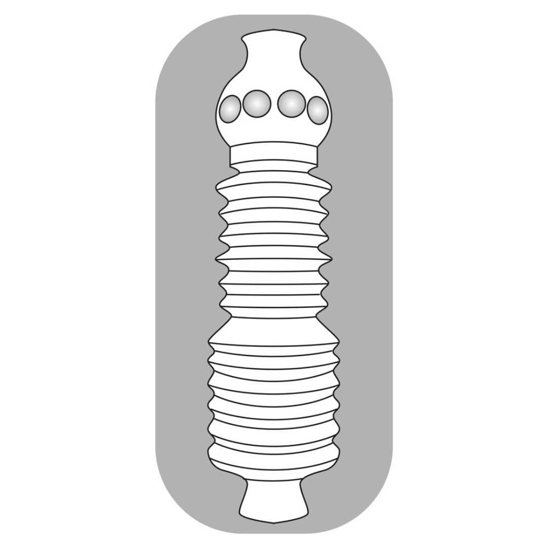 Masturbator "Pocket" mit Rillen- und Noppen-Struktur | für Penis Massage | Wetrok