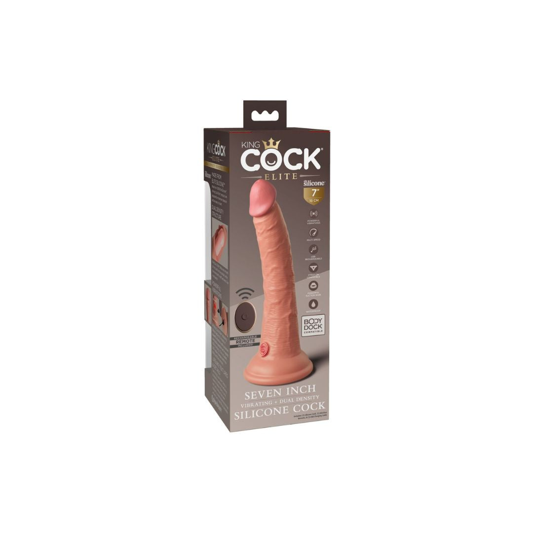 Naturvibrator „7“ Vibrating + Dual Density Silicone Cock with Remote“ - OH MY! FANTASY