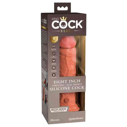 Naturvibrator "8“ Vibrating + Dual Density Silicone Cock" - OH MY! FANTASY