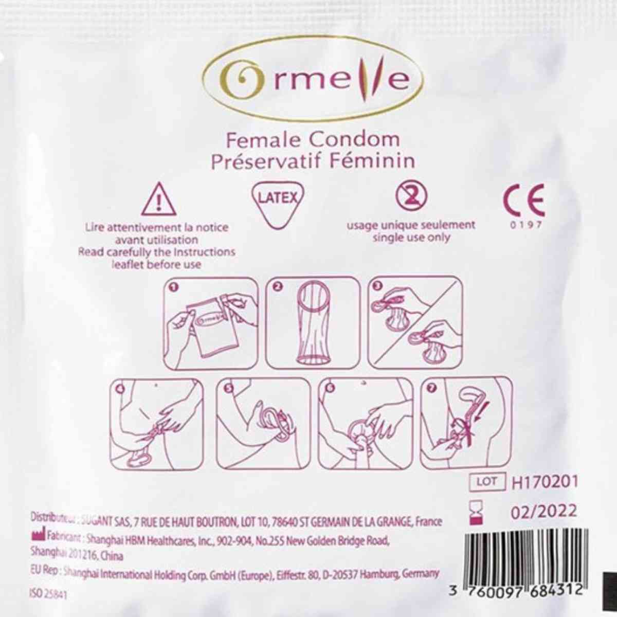 Verpackung Frauen-Kondom "Ormelle"