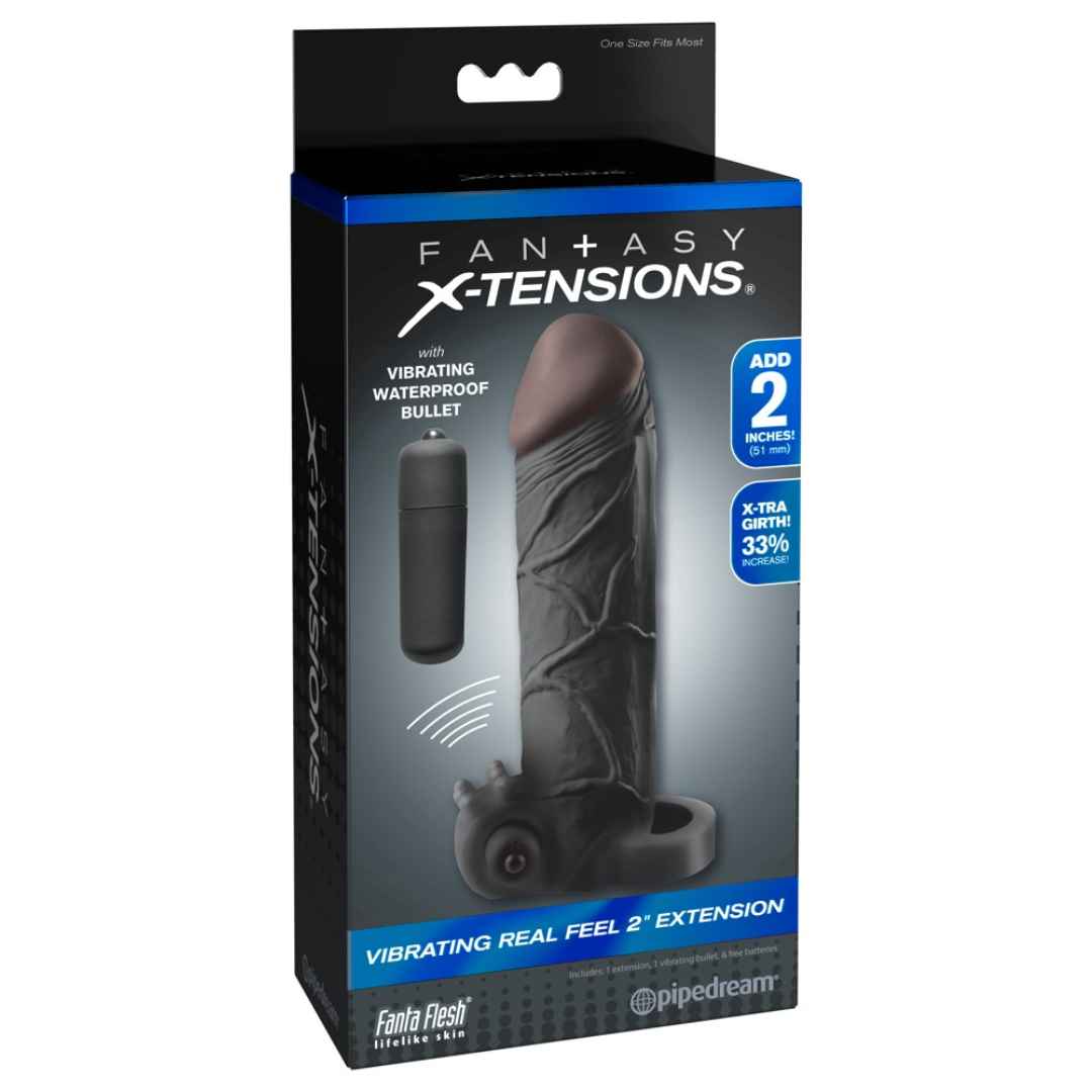 Penishülle: Vibrating Real Feel 2" Extension