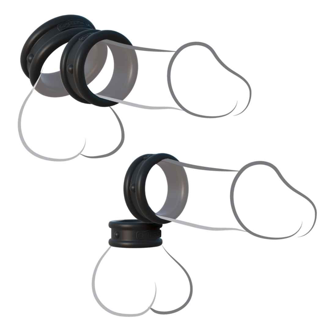 Penis- und Hodenring: Max-Width Silicone Rings