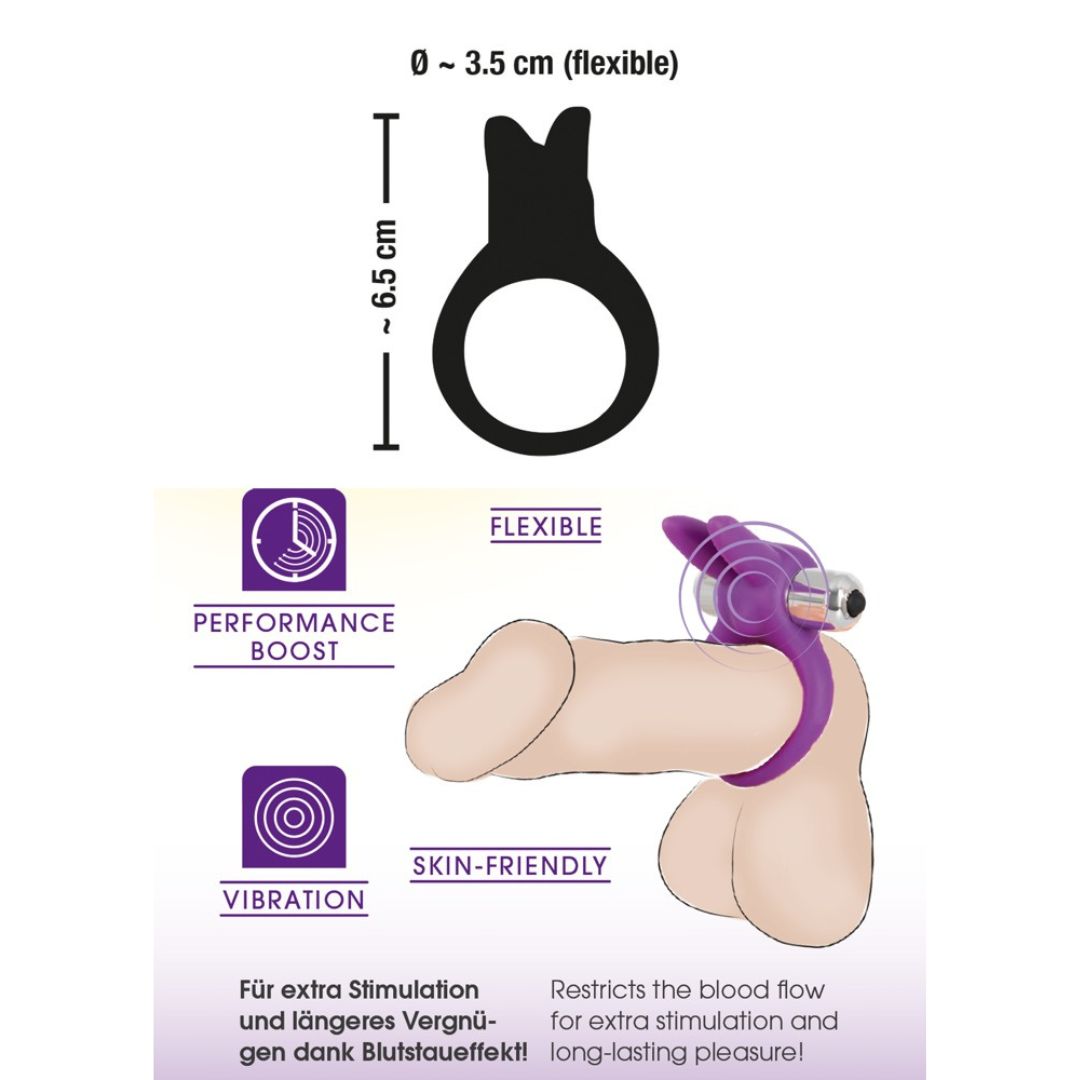 Vibro-Penisring „Vibrating Cock Ring“ mit Klitoris-Bunny - OH MY! FANTASY