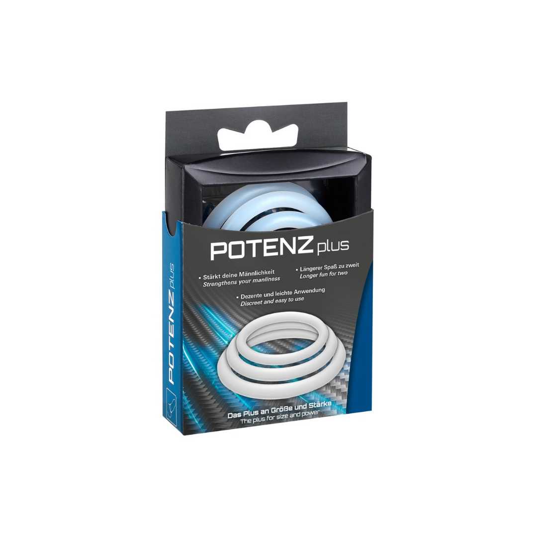 3-teiliges Penisringset „Potenz Plus“