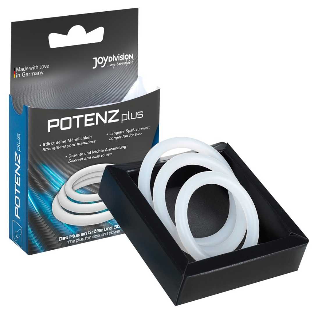 3-teiliges Penisringset „Potenz Plus“