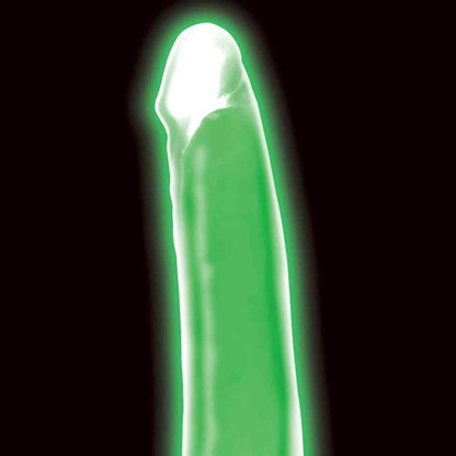 Grüner Dildo "Glow in the Dark" im Dunkeln