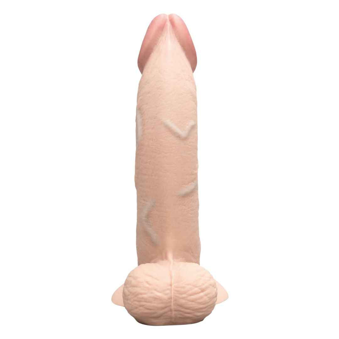 Slipskin Curvy Gebogener Naturdildo mit Hoden