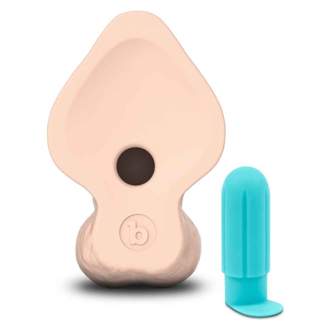 Slipskin Curvy Gebogener Naturdildo mit Hoden