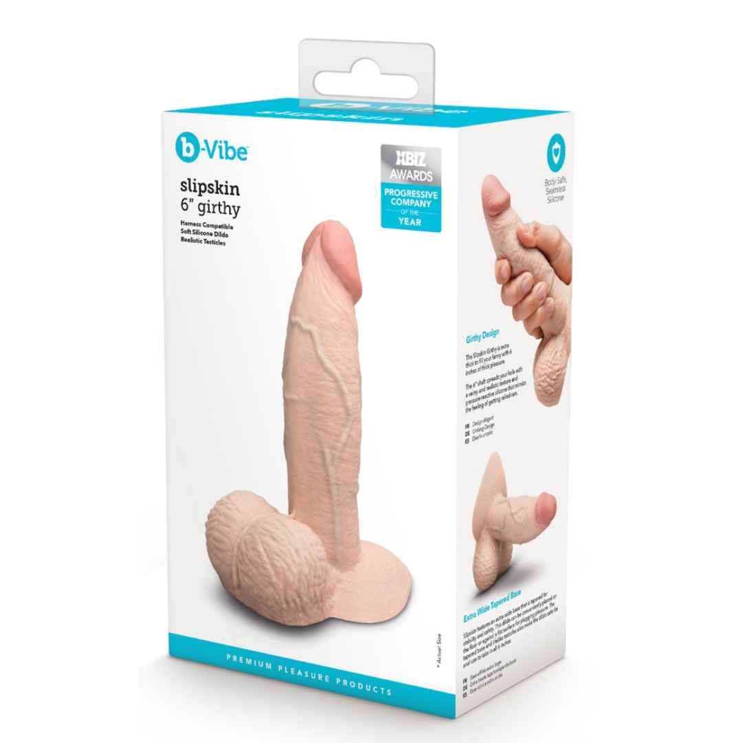 Slipskin Girthy Naturdildo Mit Hoden