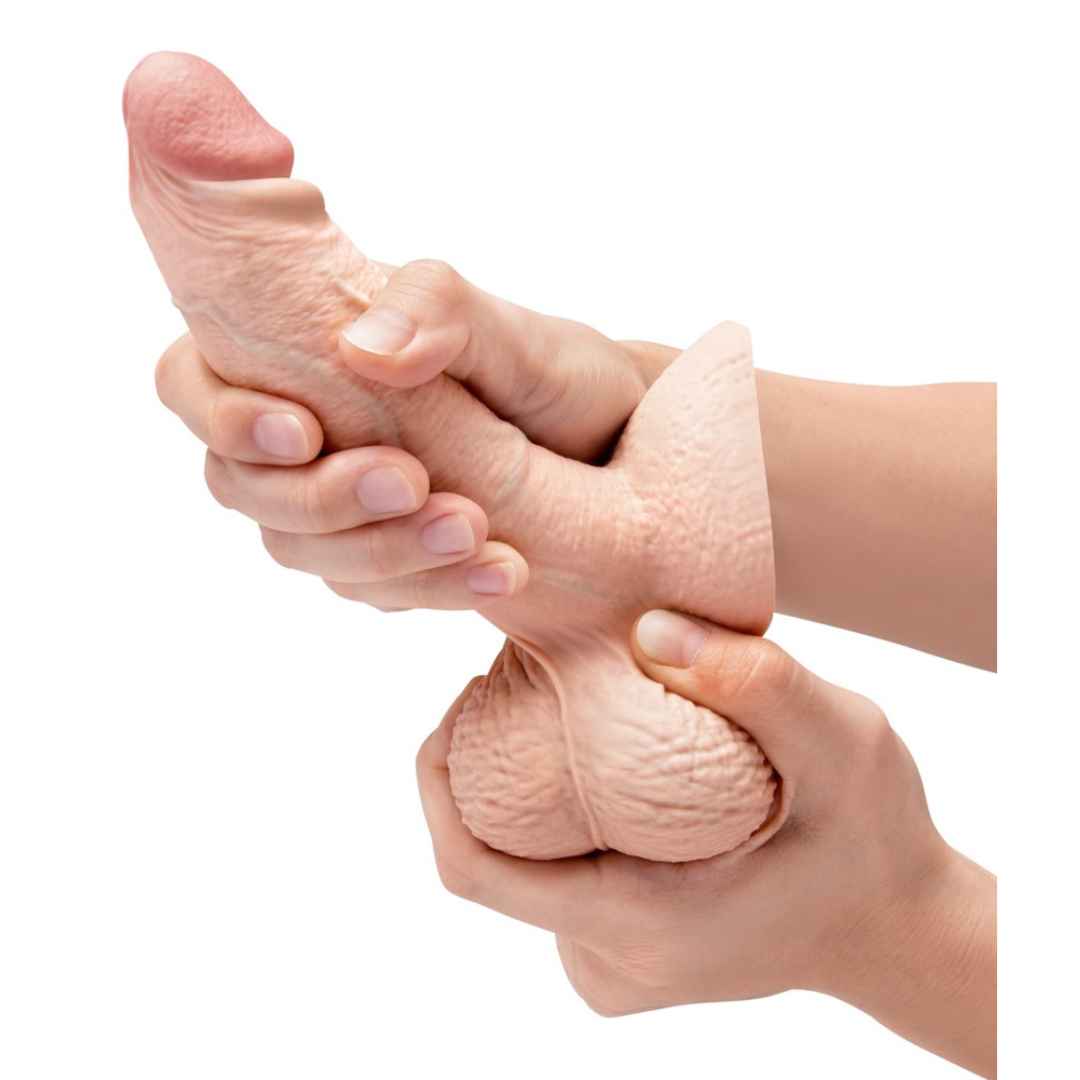 Slipskin Girthy Naturdildo Mit Hoden