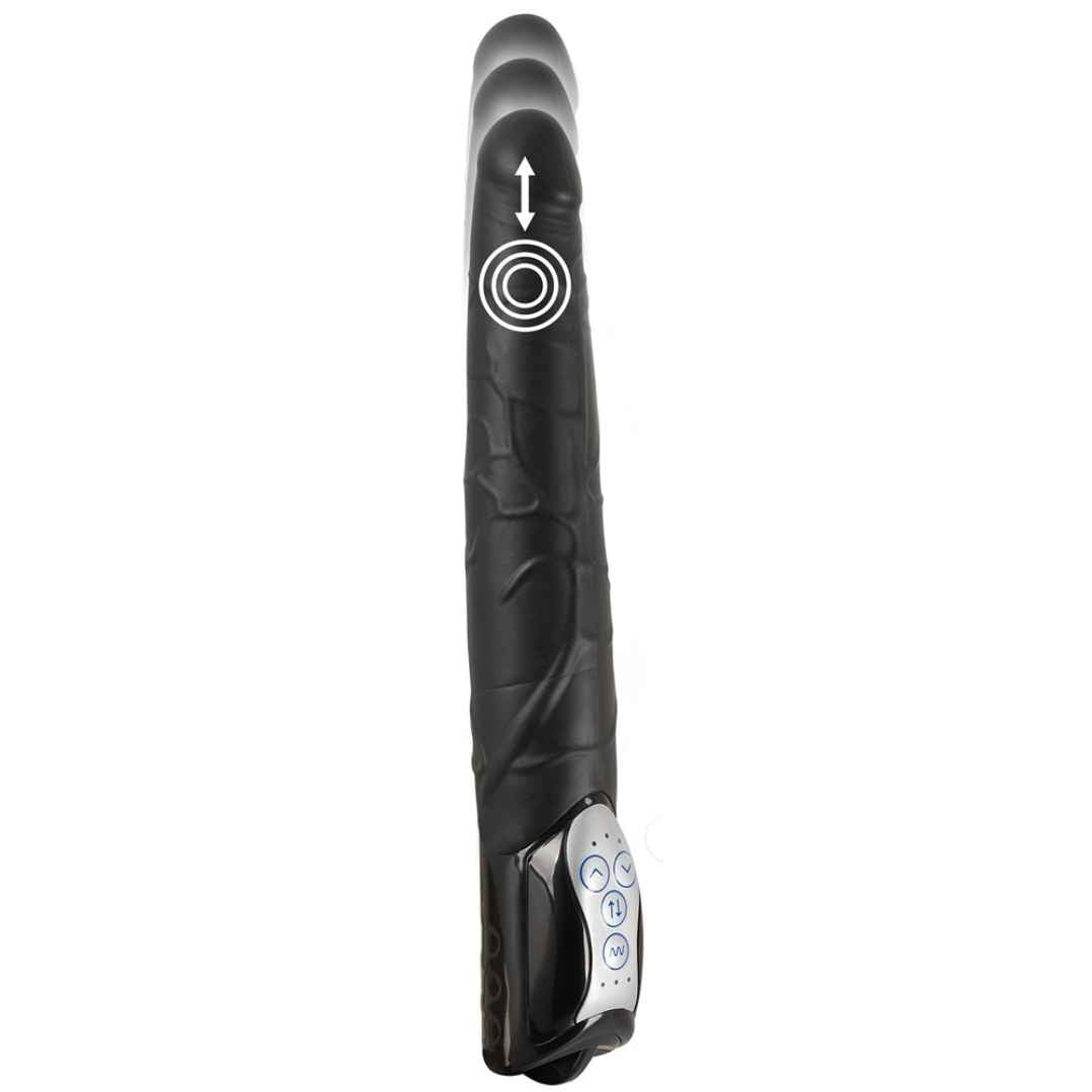 Vibrator: Black Push Thrusting Vibrator