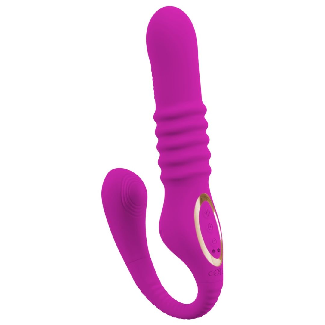 Stoßvibrator „3 Function“ mit klopfendem Klitoris-Stimulator