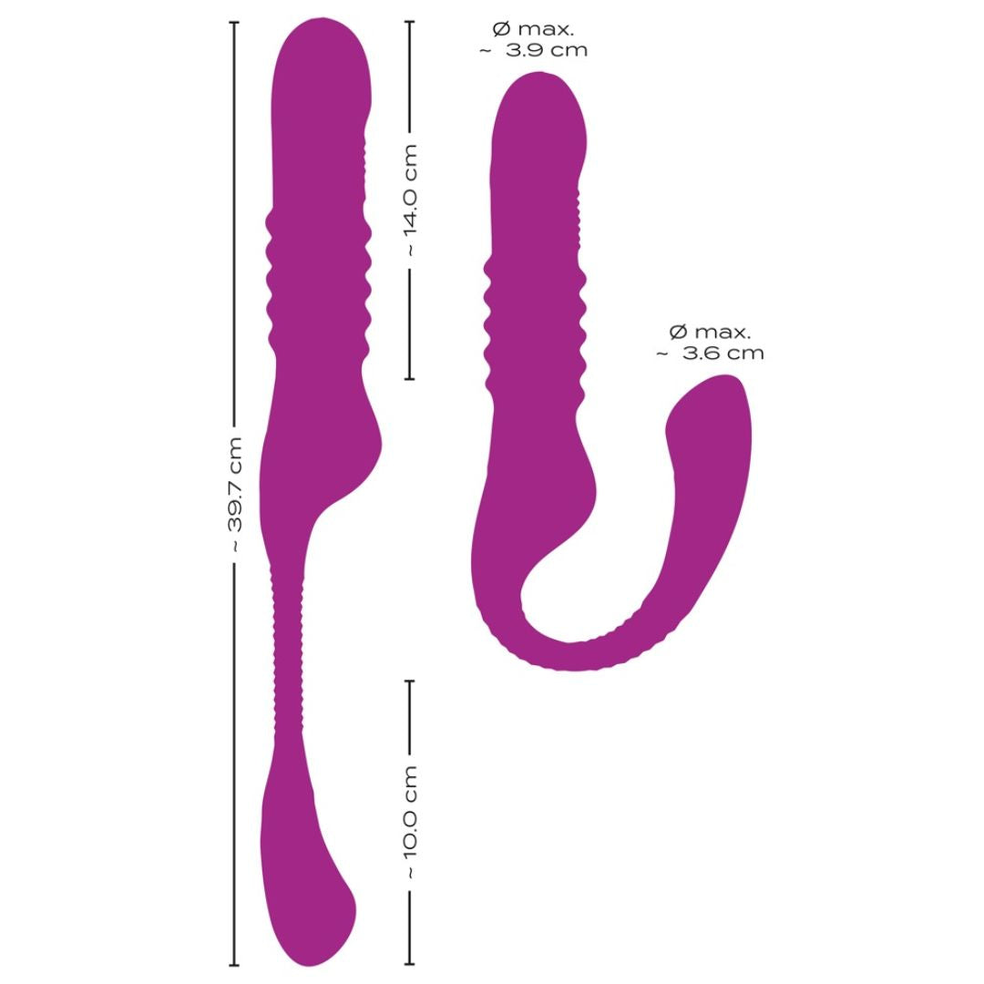 Stoßvibrator „3 Function“ mit klopfendem Klitoris-Stimulator