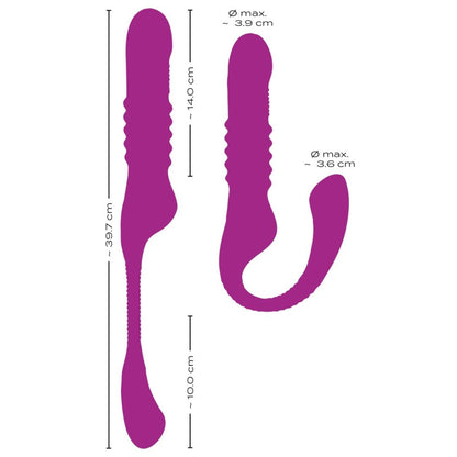 Stoßvibrator „3 Function“ mit klopfendem Klitoris-Stimulator