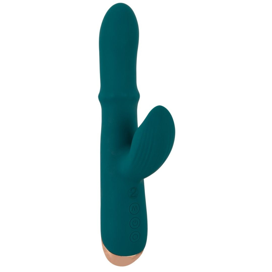 Rabbitvibrator mit Massagering & Klopf-Funktion