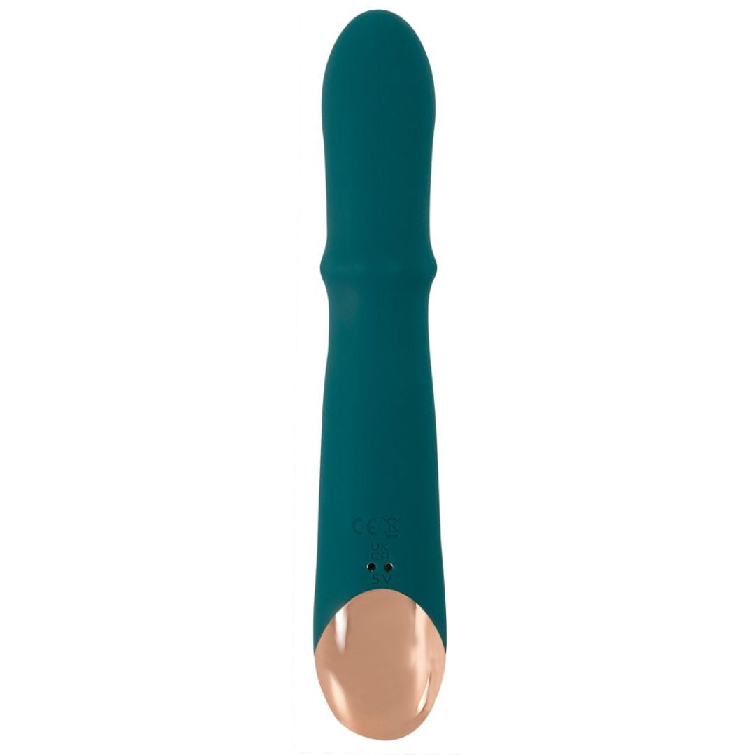 Rabbitvibrator mit Massagering & Klopf-Funktion